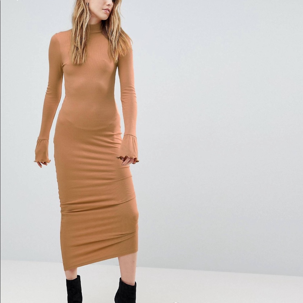 Maxi bodycon rib dress